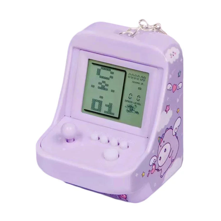 Móc khóa máy chơi game arcade mini di động cho trẻ em, đồ chơi xếp hình mini làm quà tặng