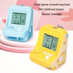Móc khóa máy chơi game arcade mini di động cho trẻ em, đồ chơi xếp hình mini làm quà tặng