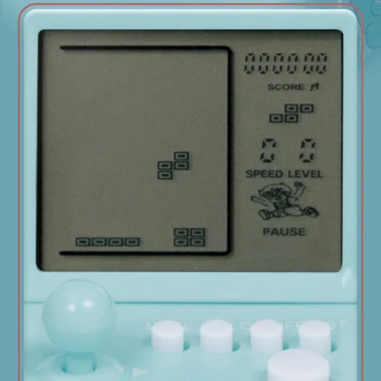 Móc khóa máy chơi game arcade mini di động cho trẻ em, đồ chơi xếp hình mini làm quà tặng