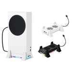 Quạt làm mát đế cho máy chơi game XBOX Series S có đèn LED tích hợp, quạt làm mát đế màu trắng, quạt làm mát đế màu đen