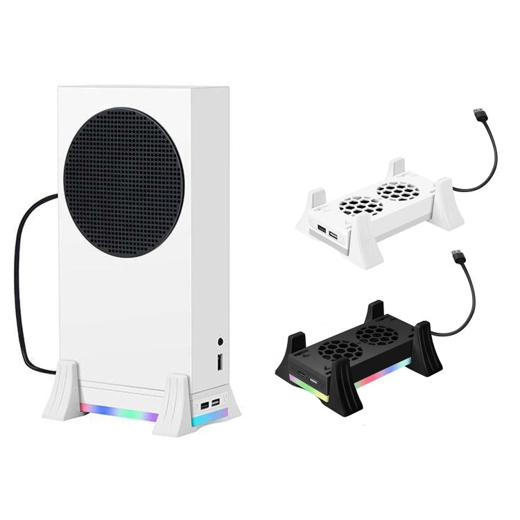Quạt làm mát đế cho máy chơi game XBOX Series S có đèn LED tích hợp, quạt làm mát đế màu trắng, quạt làm mát đế màu đen