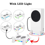 Quạt làm mát đế cho máy chơi game XBOX Series S có đèn LED tích hợp, quạt làm mát đế màu trắng, quạt làm mát đế màu đen