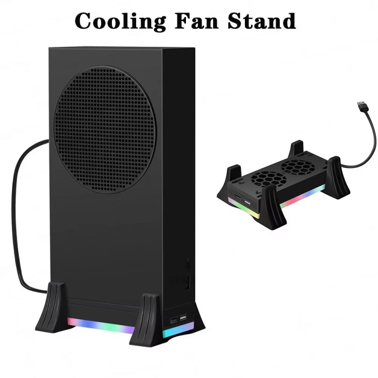 Quạt làm mát đế cho máy chơi game XBOX Series S có đèn LED tích hợp, quạt làm mát đế màu trắng, quạt làm mát đế màu đen