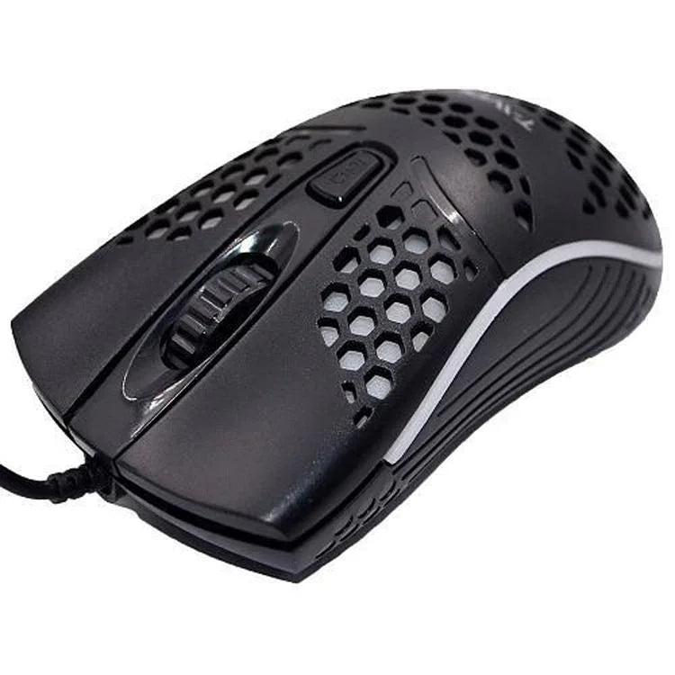 Chuột chơi game có dây USB T-WOLF V15 tổ ong với đèn RGB thiết kế rỗng công thái học cho PC văn phòng và gia đình