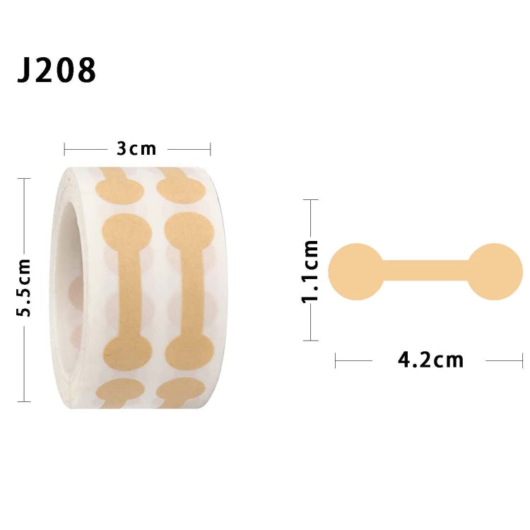 2 miếng nhãn dán trang trí giá trang sức bằng giấy kraft tự nhiên, J208, J209