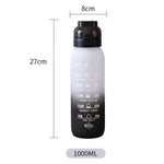 Bình nước thể thao dung tích lớn 1000ml bằng Tritan màu chuyển sắc ngoài trời