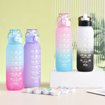 Bình nước thể thao dung tích lớn 1000ml bằng Tritan màu chuyển sắc ngoài trời