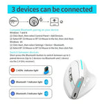 ZELOTES F36 Chuột không dây dọc 9 phím, thiết kế công thái học, lập trình, Bluetooth kép + 2.4G, F36 (Trắng), F36 (Đen)