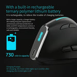 ZELOTES F36 Chuột không dây dọc 9 phím, thiết kế công thái học, lập trình, Bluetooth kép + 2.4G, F36 (Trắng), F36 (Đen)