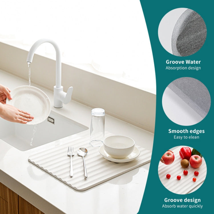 Thảm làm khô nhà bếp bằng đá tảo thoát nước đế bếp khô nhanh, 30x40cm