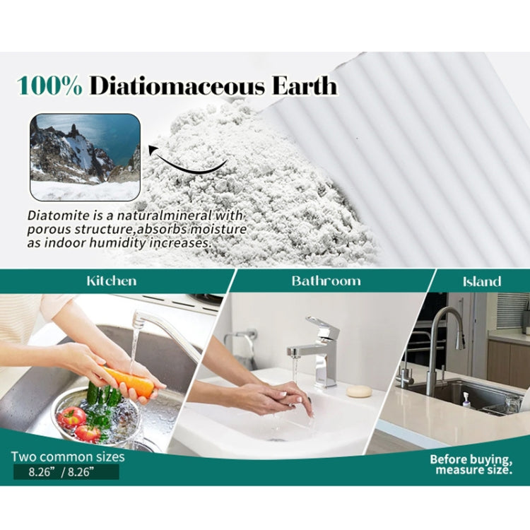 Thảm làm khô nhà bếp bằng đá tảo thoát nước đế bếp khô nhanh, 30x40cm