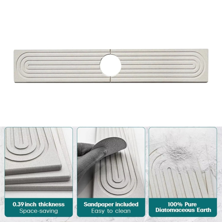 Thảm hút nước đá tảo khô nhanh cho bếp, phòng tắm, vòi nước, bồn rửa, 40x10cm+10x10cm, 60x10cm+10x10cm