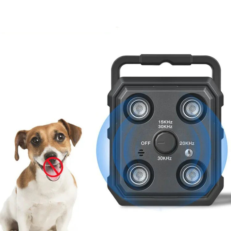 Thiết Bị Huấn Luyện Chó Ngăn Sủa Siêu Âm Nhận Diện Thông Minh AI Di Động, Màu Đen