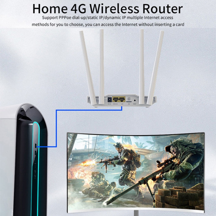 Bộ phát WiFi SIM Card 4G điểm truy cập chia sẻ di động CPE Full Netcom, Cắm EU, MC119