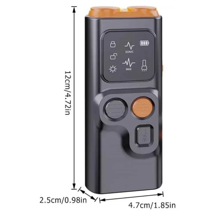 Thiết Bị Đuổi Chó Ngăn Sủa Siêu Âm Đầu Đôi Có Đèn LED Công Suất Cao, P7