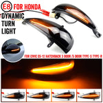 1pair For Honda Civic 8th Rearview Mirror Turn Signal Indicator Lights