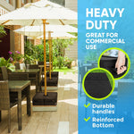 Patio Parasol Fixed Sandbag Oxford Cloth Waterproof Cover, Split Square