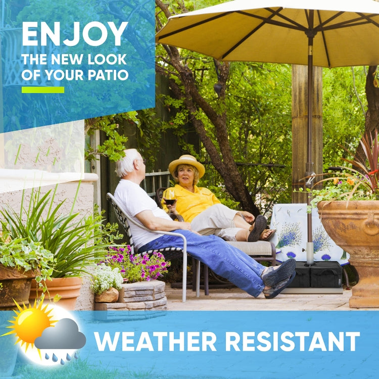 Patio Parasol Fixed Sandbag Oxford Cloth Waterproof Cover, Split Square