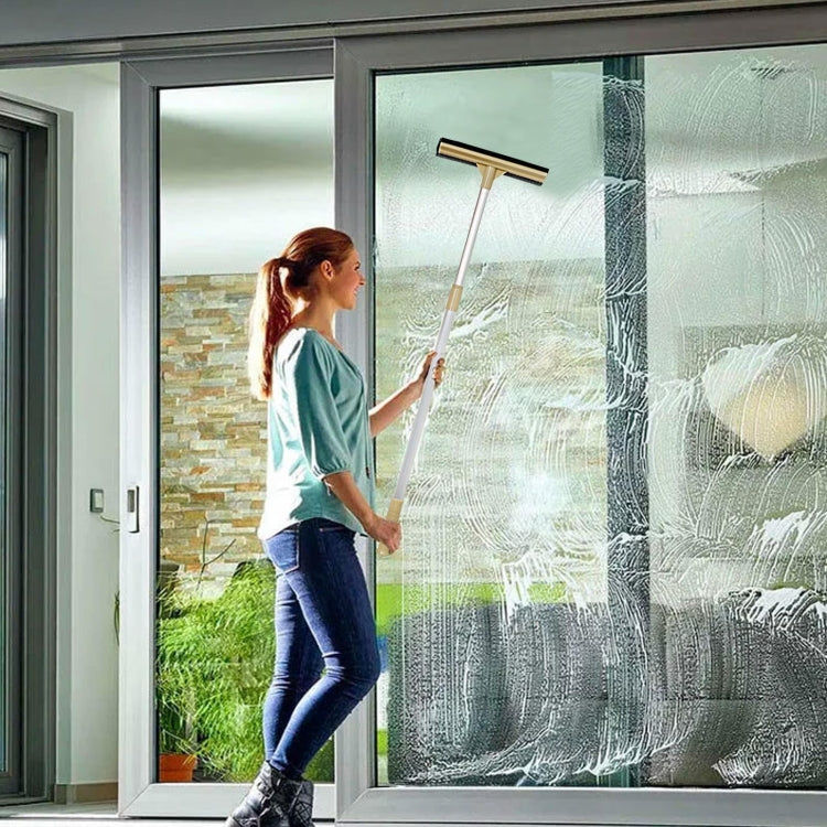 Dụng cụ lau kính hai mặt gia dụng 2 trong 1, cần kéo màu trắng, cần kéo màu đen, cần kéo màu vàng, thẳng màu trắng, thẳng màu vàng, thẳng màu đen