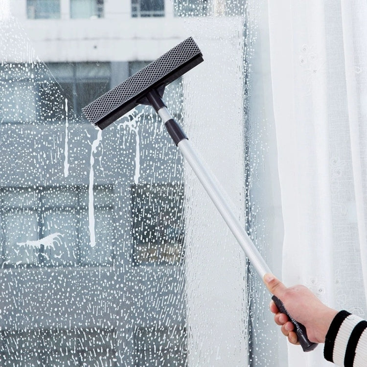 Dụng cụ lau kính hai mặt gia dụng 2 trong 1, cần kéo màu trắng, cần kéo màu đen, cần kéo màu vàng, thẳng màu trắng, thẳng màu vàng, thẳng màu đen