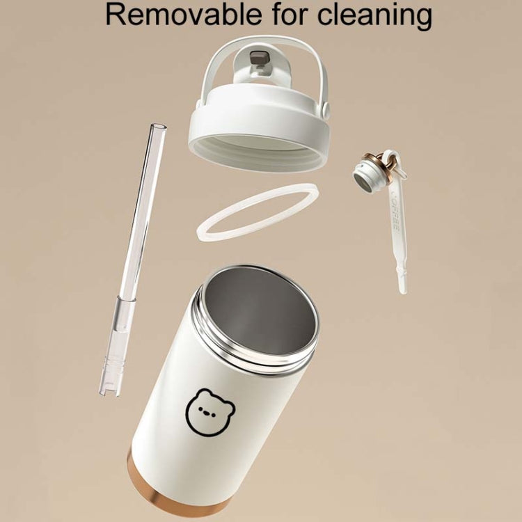 Cốc giữ nhiệt bằng thép không gỉ 316 có thể mang theo cốc cà phê đôi có ống hút, 500ml