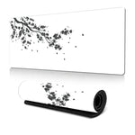 Bàn di chuột cao su chống trượt họa tiết tranh mực hoa anh đào, kích thước 300x600x2mm, 300x700x2mm, 300x800x2mm, 400x900x2mm