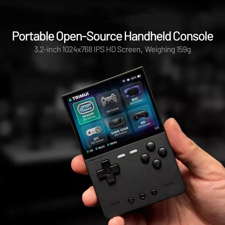Máy chơi game cầm tay TRIMUI BRICK mã nguồn mở, không dây Bluetooth HD Retro Arcade, bản tiêu chuẩn không thẻ, 64G, 128G, 256G