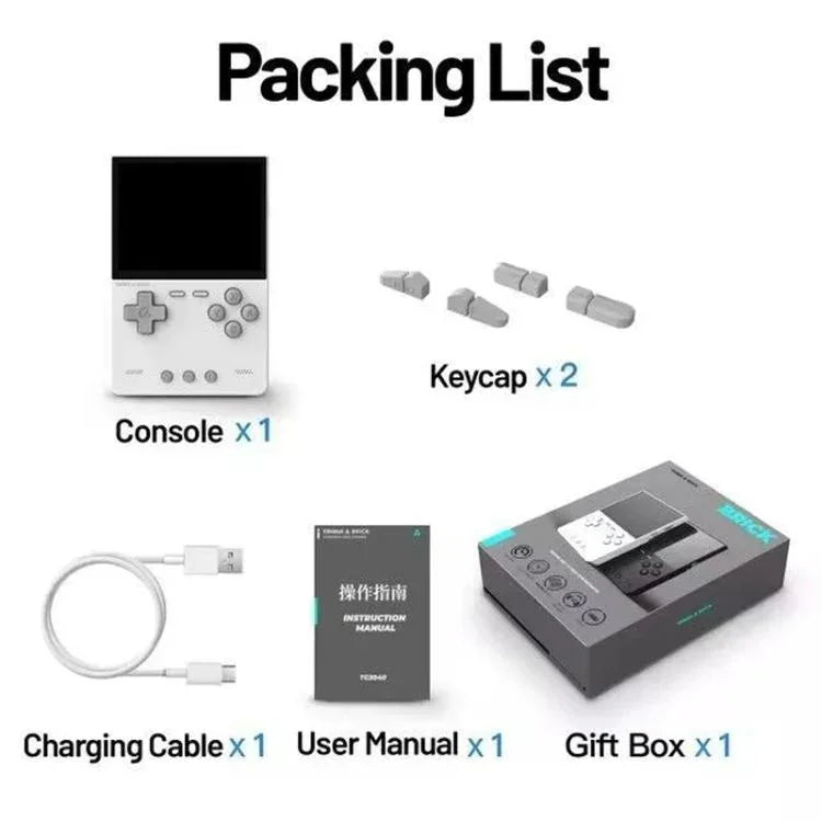 Máy chơi game cầm tay TRIMUI BRICK mã nguồn mở, không dây Bluetooth HD Retro Arcade, bản tiêu chuẩn không thẻ, 64G, 128G, 256G