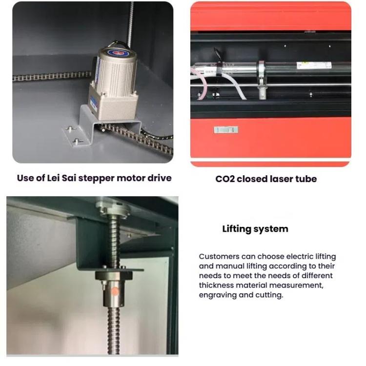 Máy khắc laser CO2 3020B cho gỗ, da, mộc, phích cắm EU