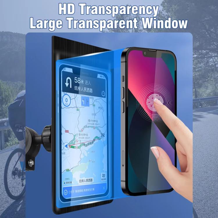 Túi đựng điện thoại chống nước gắn xe đạp, xoay 360 độ, giá đỡ điện thoại xe máy, kiểu gắn tay lái và gương chiếu hậu