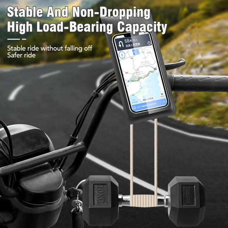 Túi đựng điện thoại chống nước gắn xe đạp, xoay 360 độ, giá đỡ điện thoại xe máy, kiểu gắn tay lái và gương chiếu hậu