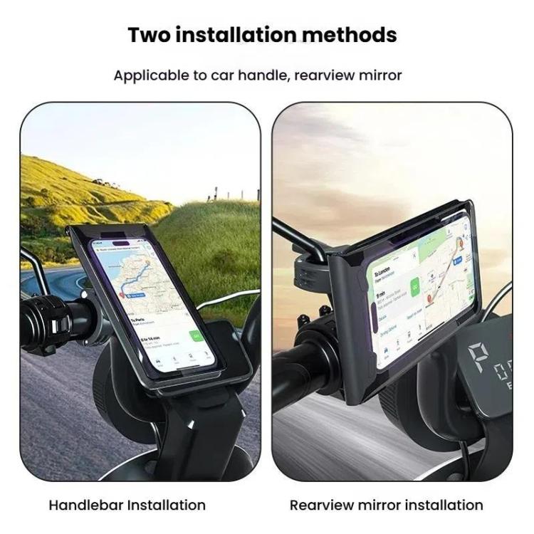 Túi đựng điện thoại chống nước gắn xe đạp, xe máy, giá đỡ tay lái, gương, size L, XL