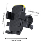 Giá đỡ điện thoại xe đạp, xe máy có dây silicone giấu, gắn tay lái, gương chiếu hậu