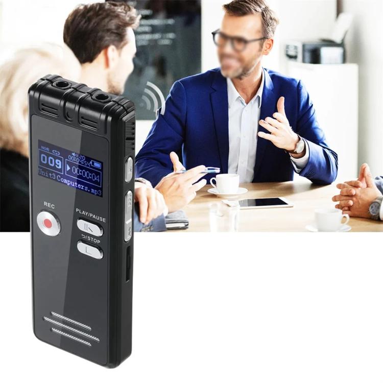 Máy ghi âm phỏng vấn màn hình LED 0.8 inch SK6, máy nghe nhạc MP3 sạc USB, không có bộ nhớ, 32GB