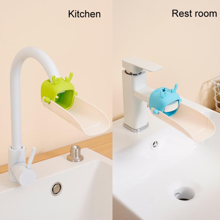 Dụng cụ mở rộng vòi nước hình hươu hoạt hình cho trẻ em, chống bắn nước trong gia đình