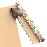 NBJ1 Roll Wrapping Paper Cutter with Handle Paper Cutter, Black, Green