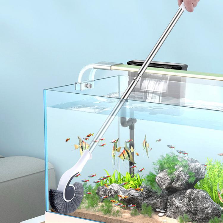 Bàn chải bể cá cán dài làm sạch tảo, dụng cụ làm sạch thành trong bể cá, 95cm, 125cm, 157cm
