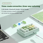 MKESPN W908 Bàn phím cơ chơi game không dây ba chế độ, hot-swap, định nghĩa macro, đèn nền RGB
