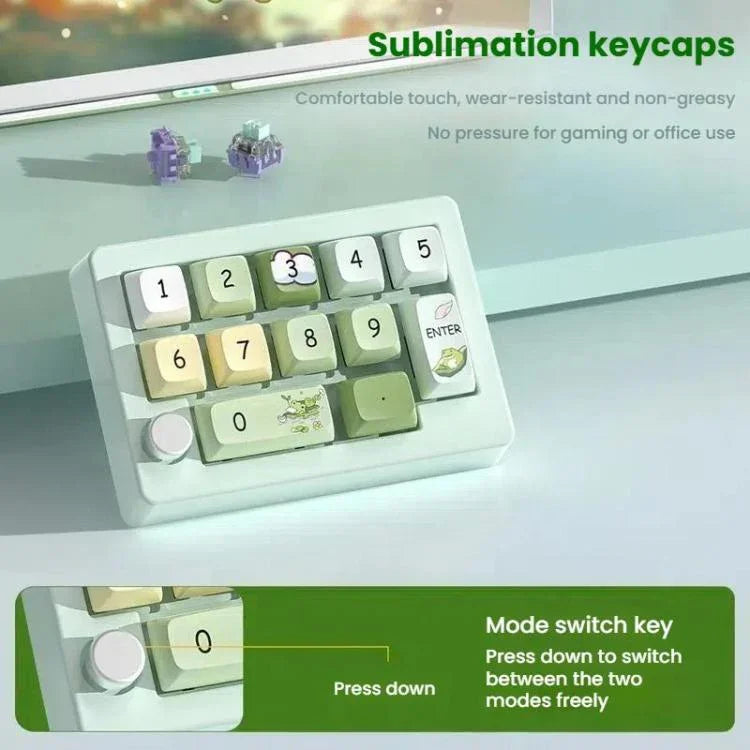 MKESPN W908 Bàn phím cơ chơi game không dây ba chế độ, hot-swap, định nghĩa macro, đèn nền RGB