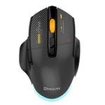 MKESPN W601 Chuột chơi game không dây ba chế độ im lặng, macro, sợi carbon, 12800DPI, Bluetooth