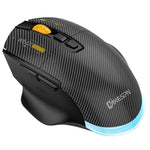 MKESPN W601 Chuột chơi game không dây ba chế độ im lặng, macro, sợi carbon, 12800DPI, Bluetooth
