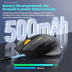 MKESPN W601 Chuột chơi game không dây ba chế độ im lặng, macro, sợi carbon, 12800DPI, Bluetooth