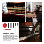 Bộ dụng cụ chỉnh đàn piano gồm băng dừng chỉnh dây, cờ lê, phụ kiện nhạc cụ, màu đen 8 cái/bộ, màu xanh 8 cái/bộ, màu đen 6 cái/bộ, màu xanh 6 cái/bộ