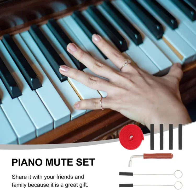 Bộ dụng cụ chỉnh đàn piano gồm băng dừng chỉnh dây, cờ lê, phụ kiện nhạc cụ, màu đen 8 cái/bộ, màu xanh 8 cái/bộ, màu đen 6 cái/bộ, màu xanh 6 cái/bộ