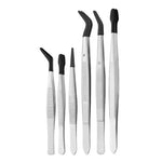 Bộ kẹp mi giả bằng thép không gỉ, kẹp hỗ trợ mi giả, 6 chiếc/bộ, 5 chiếc/bộ, 4 chiếc/bộ, 3 chiếc/bộ, 2 chiếc/bộ, đầu khuỷu đôi, đầu khuỷu đơn, đầu nhọn, đầu phẳng nhỏ, đầu nghiêng nhỏ, đầu phẳng lớn