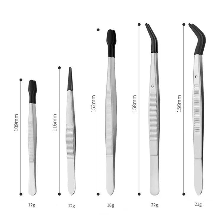 Bộ kẹp mi giả bằng thép không gỉ, kẹp hỗ trợ mi giả, 6 chiếc/bộ, 5 chiếc/bộ, 4 chiếc/bộ, 3 chiếc/bộ, 2 chiếc/bộ, đầu khuỷu đôi, đầu khuỷu đơn, đầu nhọn, đầu phẳng nhỏ, đầu nghiêng nhỏ, đầu phẳng lớn