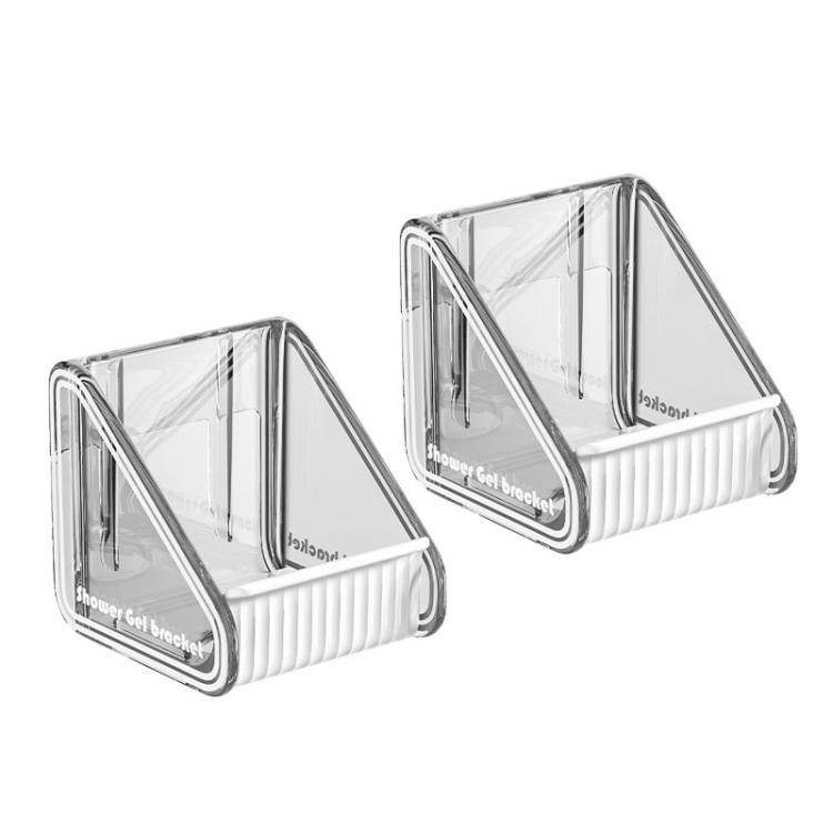 2 chiếc/gói giá đựng gel tắm dầu gội gắn tường có thể điều chỉnh khoảng cách lỗ