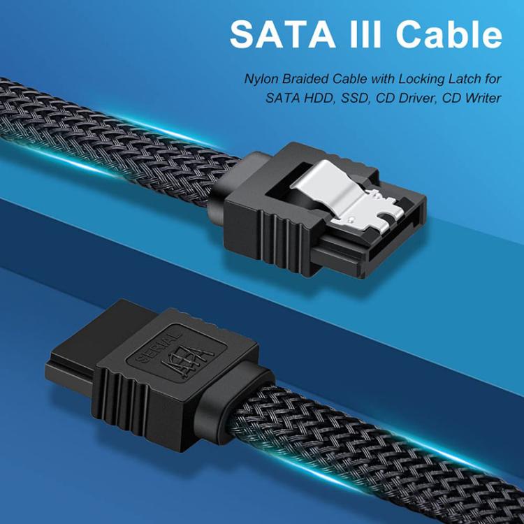 Cáp nguồn ổ cứng máy tính SATA3.0 có lớp bọc nhôm chống nhiễu, dài 0.5m