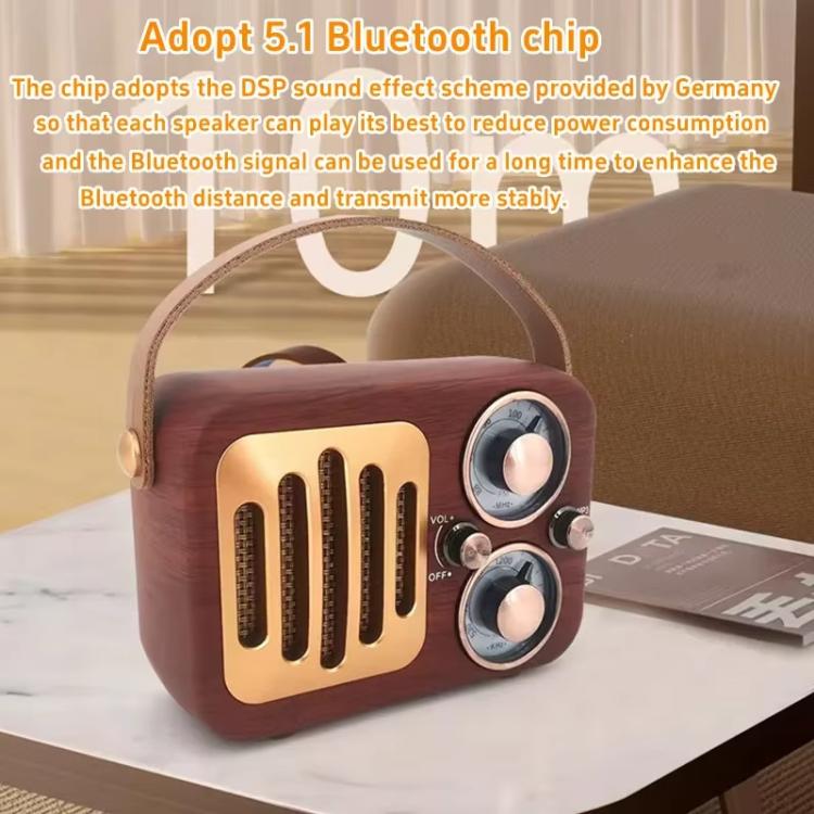 Loa Bluetooth đa chức năng phong cách cổ điển, trang trí âm thanh cầm tay, họa tiết sóng, sọc ngang, bề mặt dệt, lưới dọc