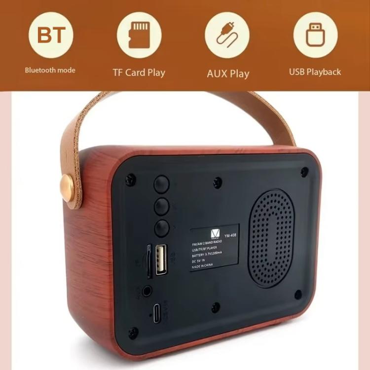 Loa Bluetooth đa chức năng phong cách cổ điển, trang trí âm thanh cầm tay, họa tiết sóng, sọc ngang, bề mặt dệt, lưới dọc
